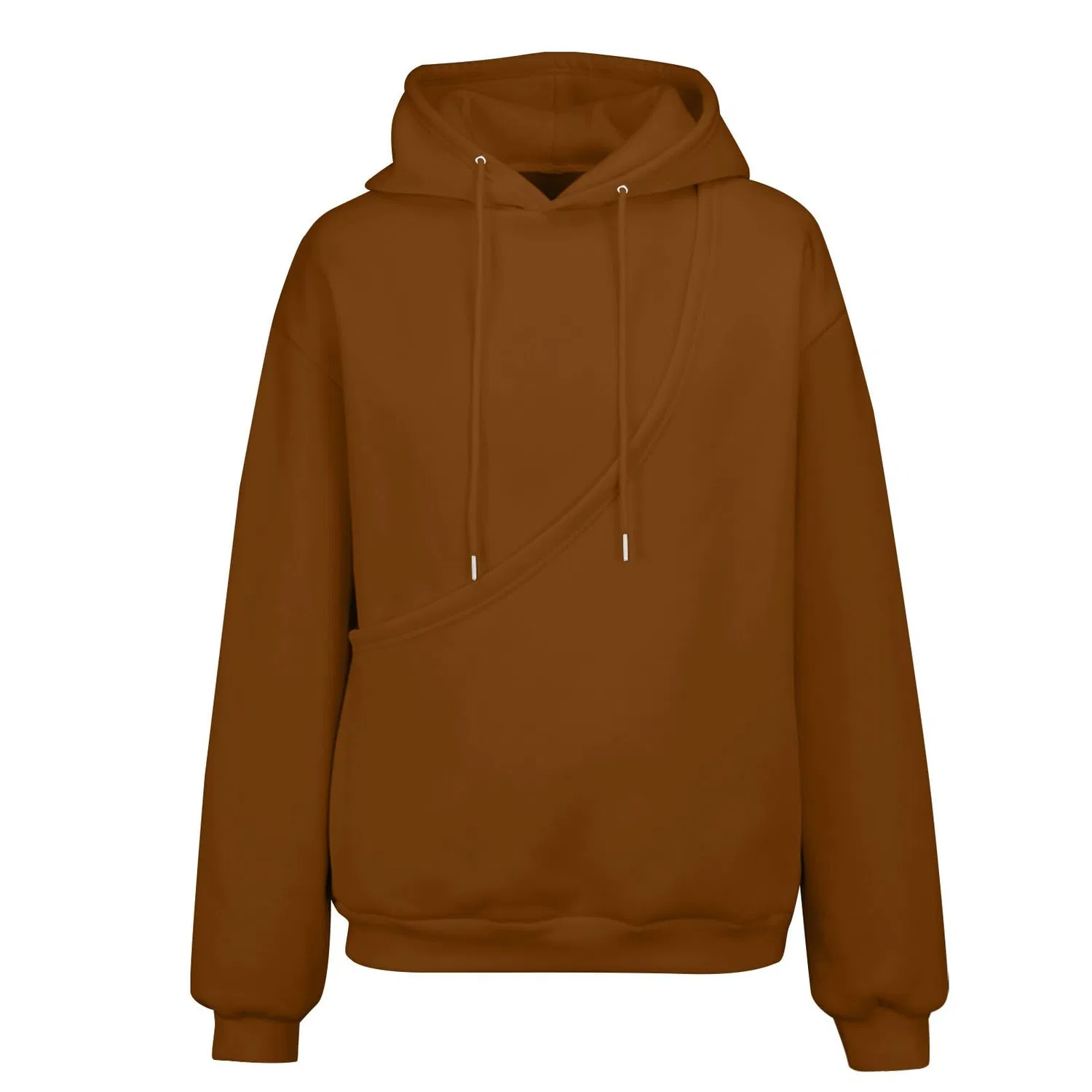 Женский худи с карманом-кенгуру Cat Hoodie, Z31 Brown — фото 3