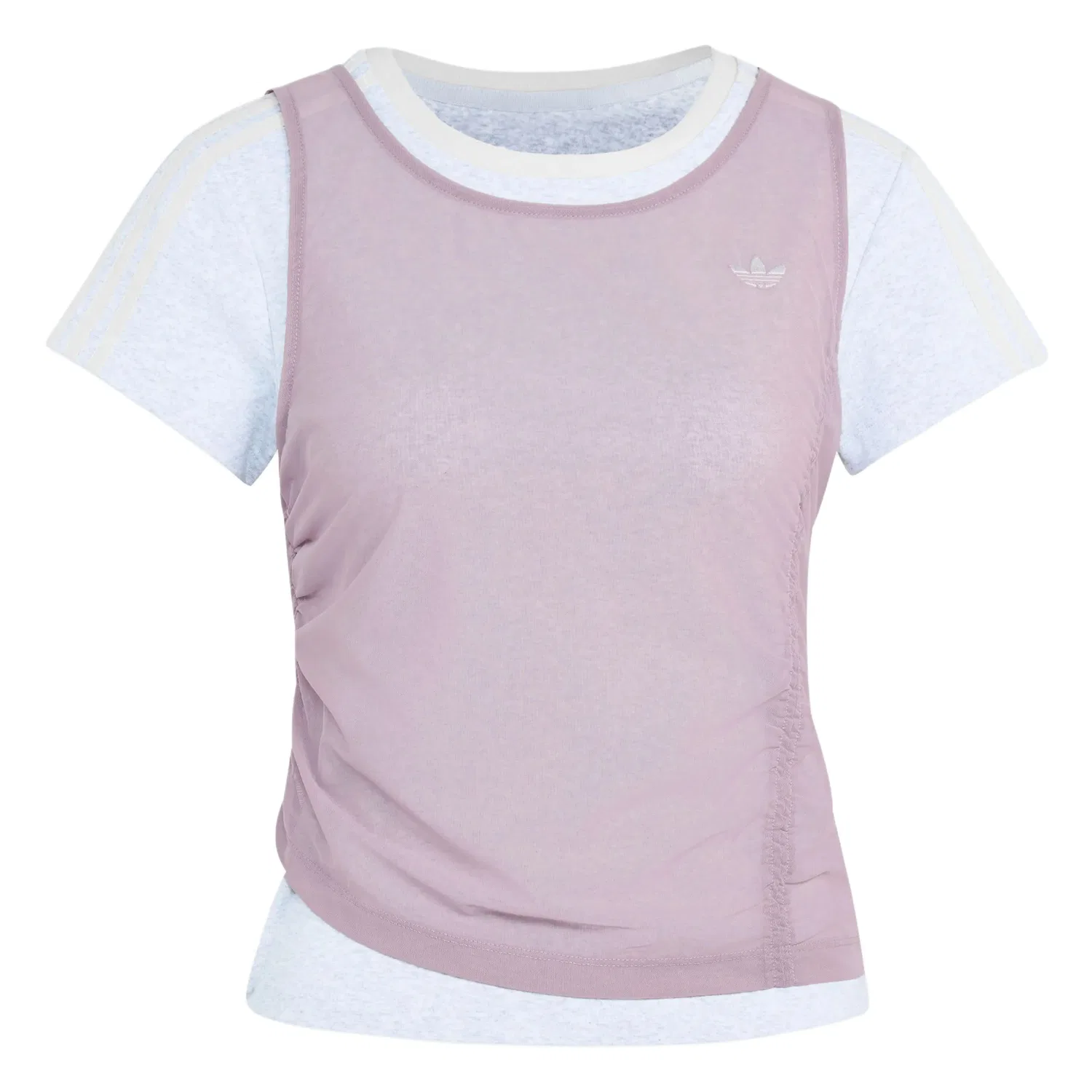 Женская футболка с круглым вырезом Light Heather Gray Adidas Originals, Light Heather Gray