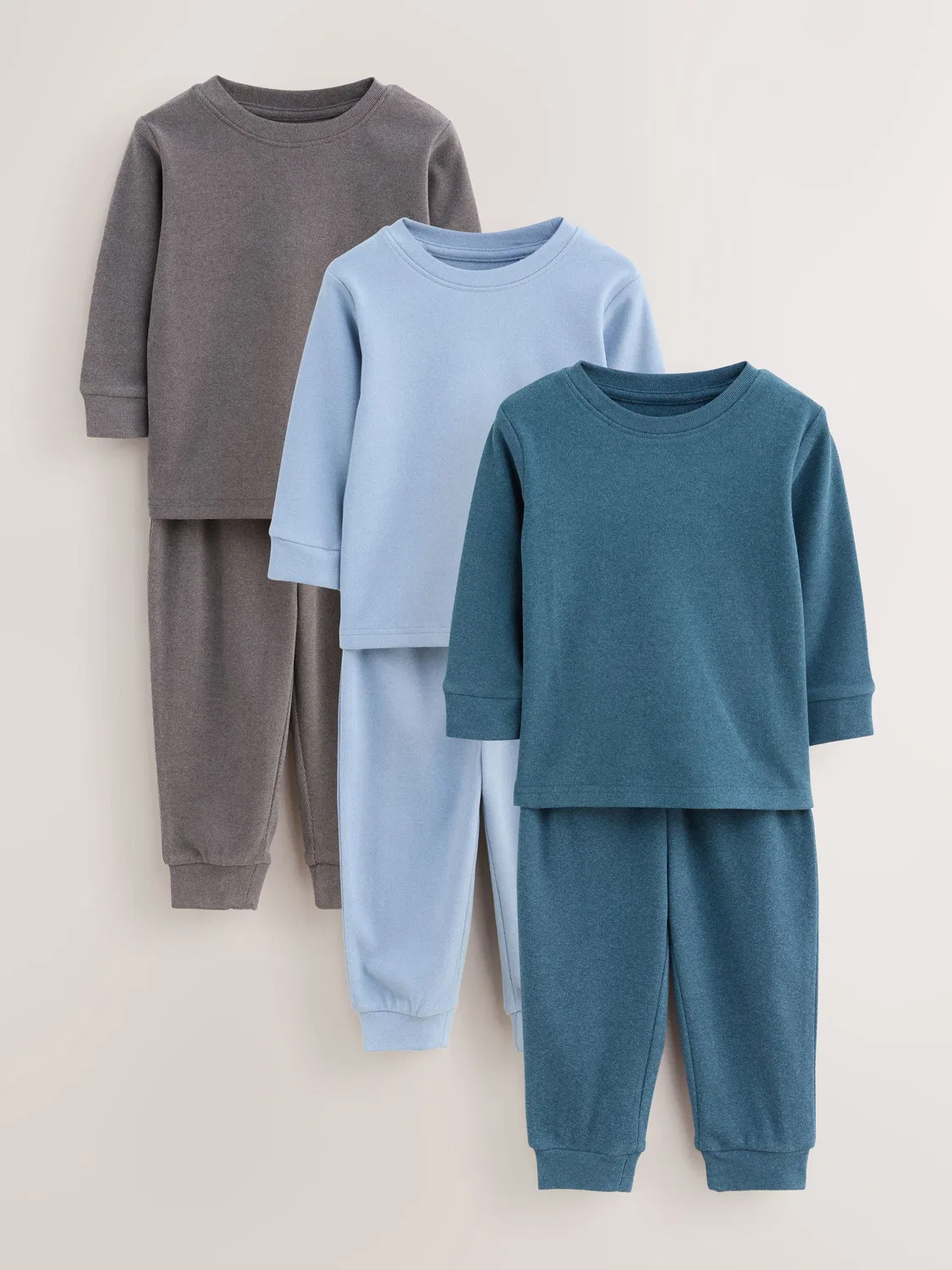 Пижама Relaxed Fit 3 шт Next, синий/темно-синий/серый — фото 4