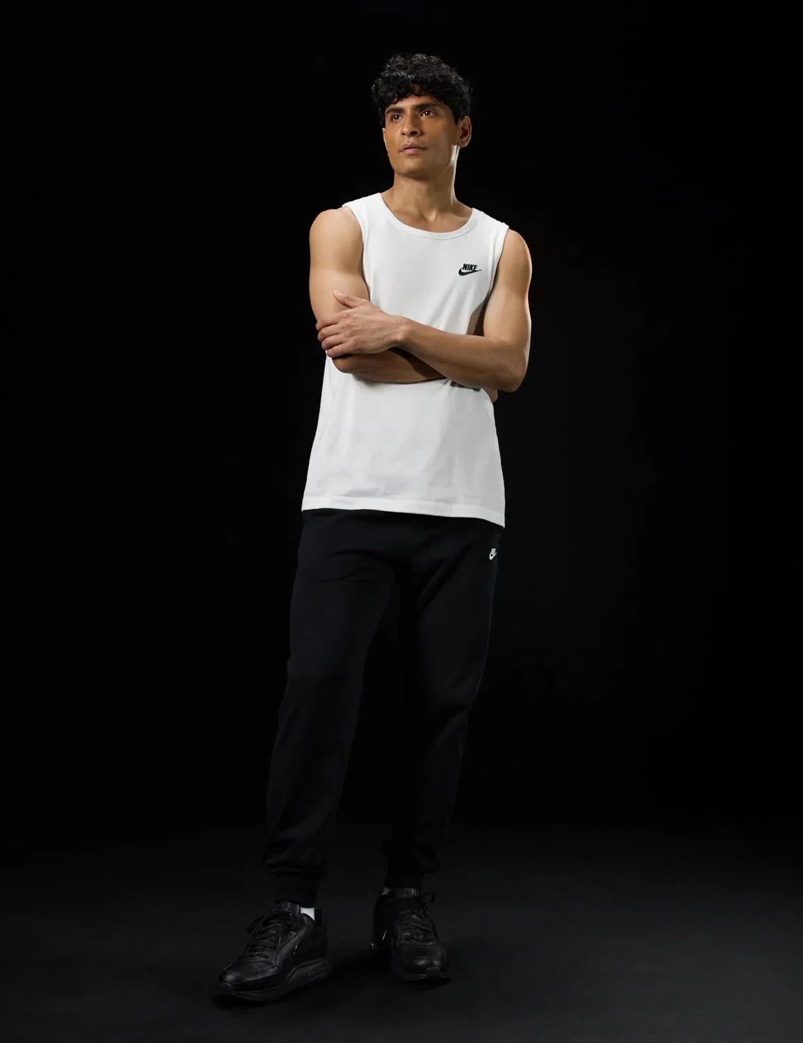 Детские кроссовки для девочек с кожаным верхом Air Max Ltd 3 NIKE, Black — фото 3