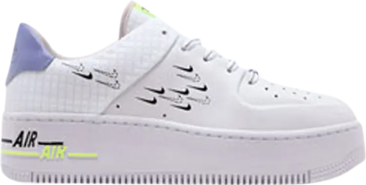 Кроссовки Nike Wmns Air Force 1 Sage 'Light Thistle', белый