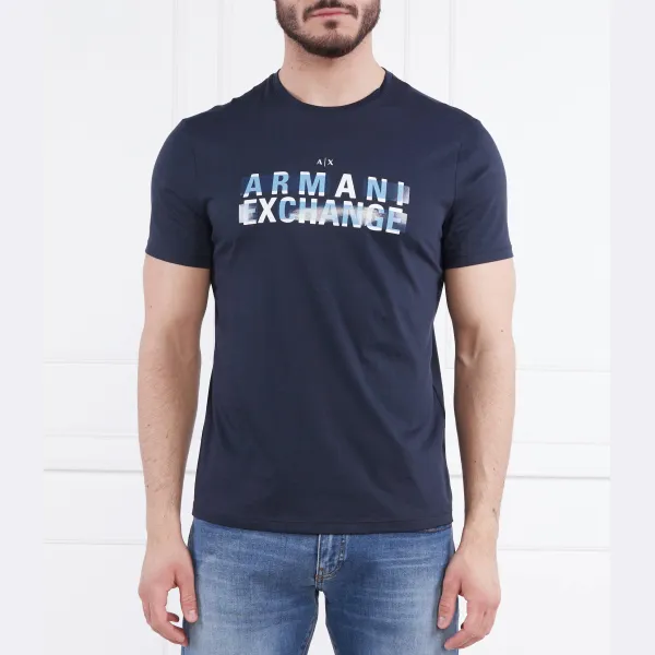 

Футболка стандартного кроя Armani Exchange, синий