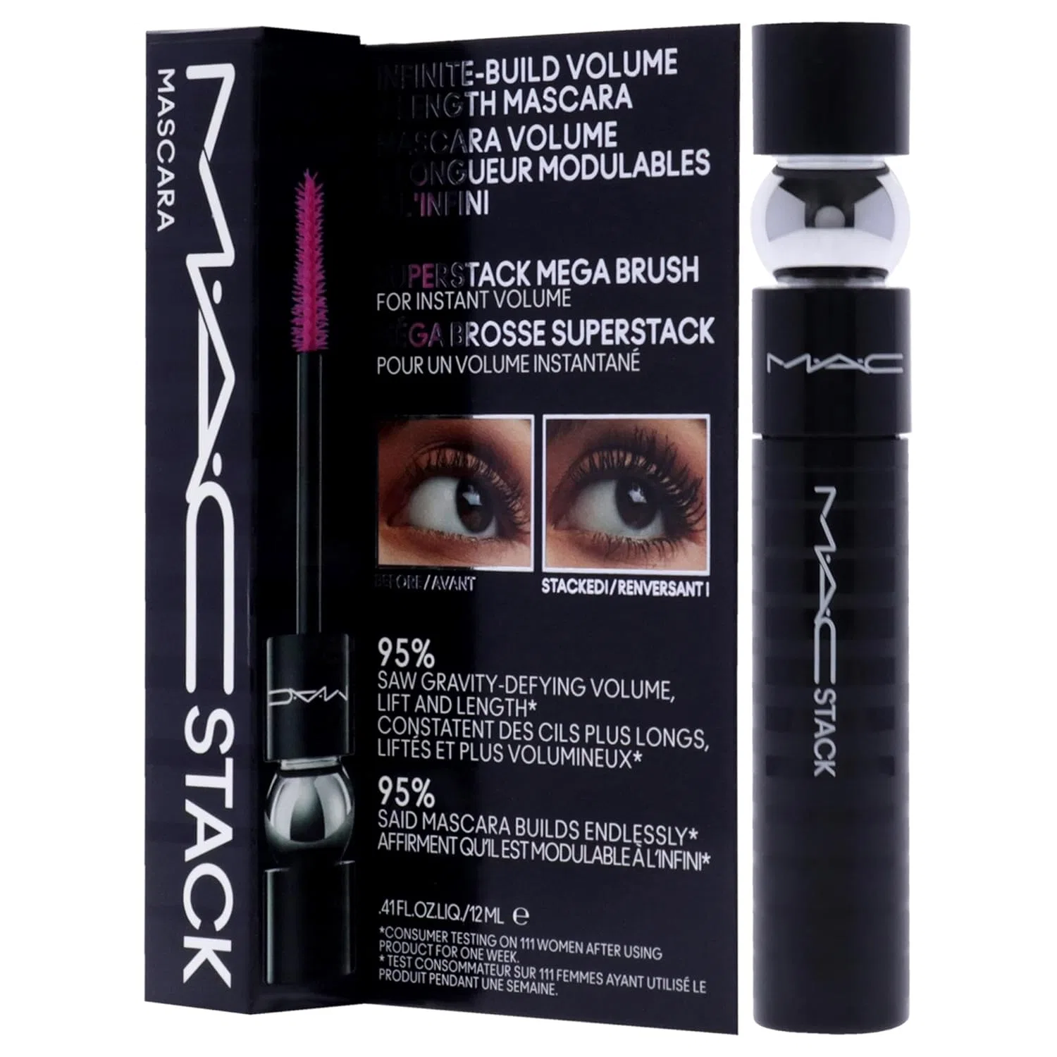 Тушь для ресниц MAC Macstack Mascara Macro, 12 мл, Black — фото 4