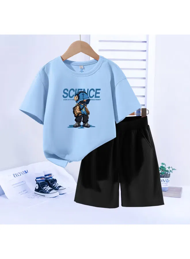 Jeanswest Комплект футболка и шорты с коротким рукавом синий — фото 2