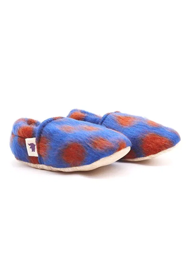Детские пинетки с принтом Polka dot Morgedan, Navy Blue