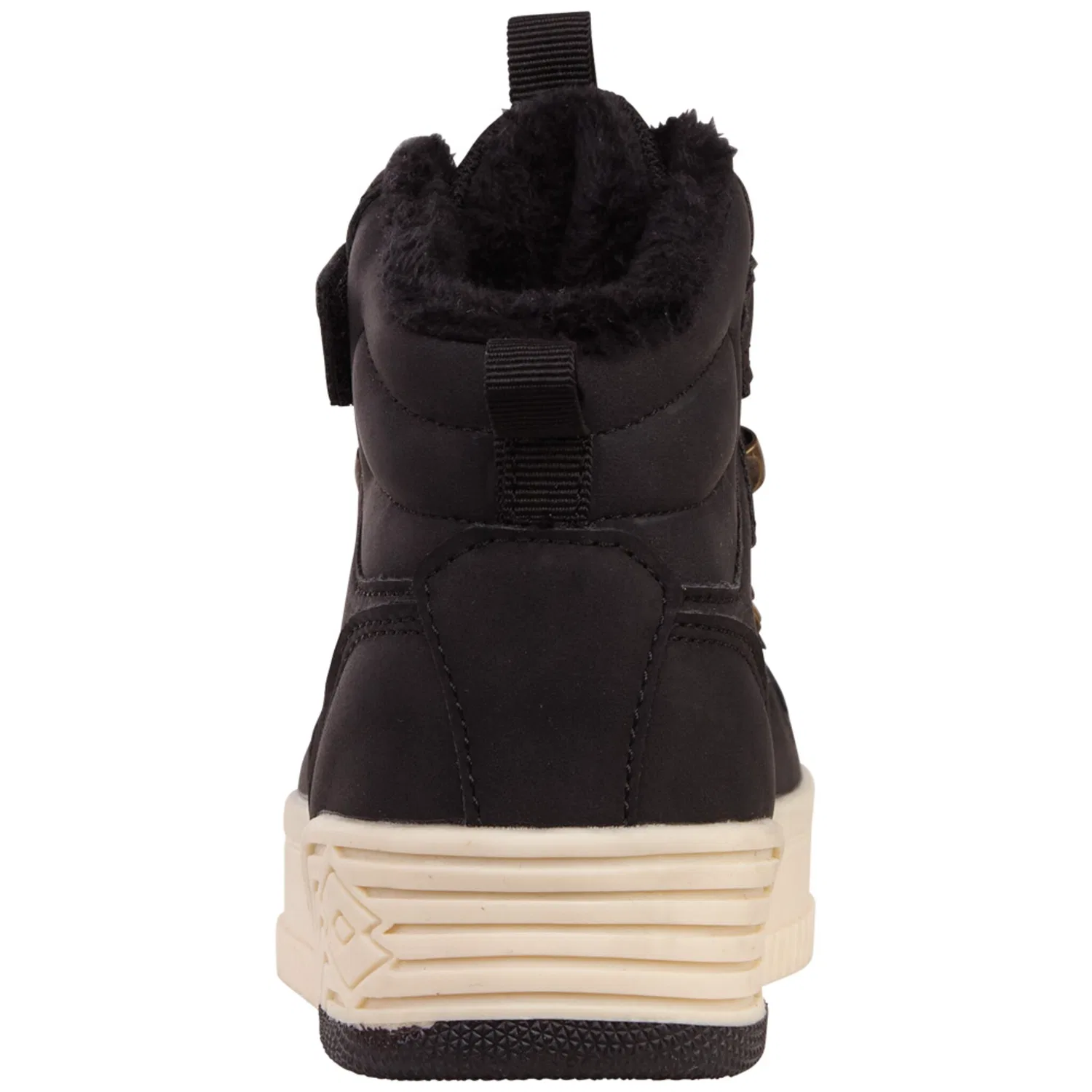 Детские зимние кроссовки с кожаным верхом и меховой подкладкой Lotto, Black-Offwhite — фото 4