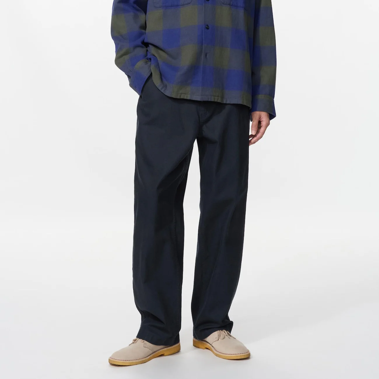 Брюки Uniqlo x JW Anderson Straight Work, 69 темно-синий