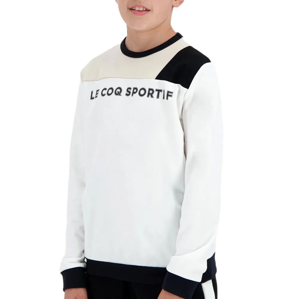 Детский свитшот с графическим принтом Le Coq Sportif, Цвет Weiss Schwarz Weiss