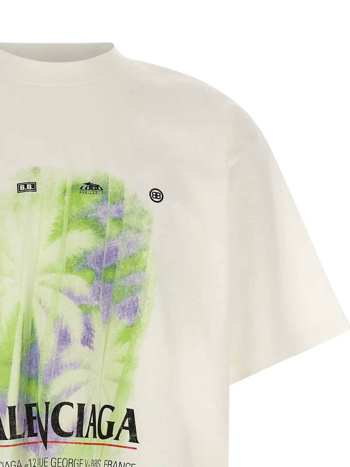 Футболка "Окно" Balenciaga, белый — фото 3