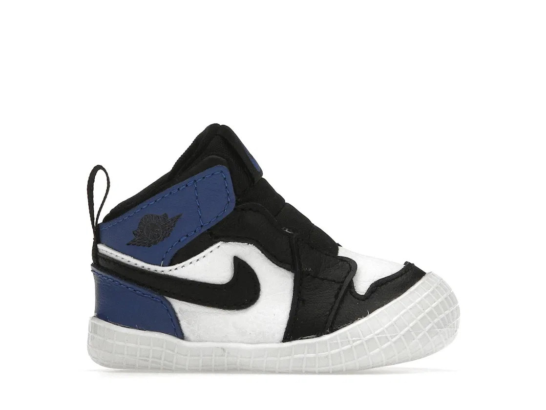 Детские пинетки-кроссовки с длинным рукавом Jordan 1 Crib Bootie Jordan, Black/White-Varsity Royal