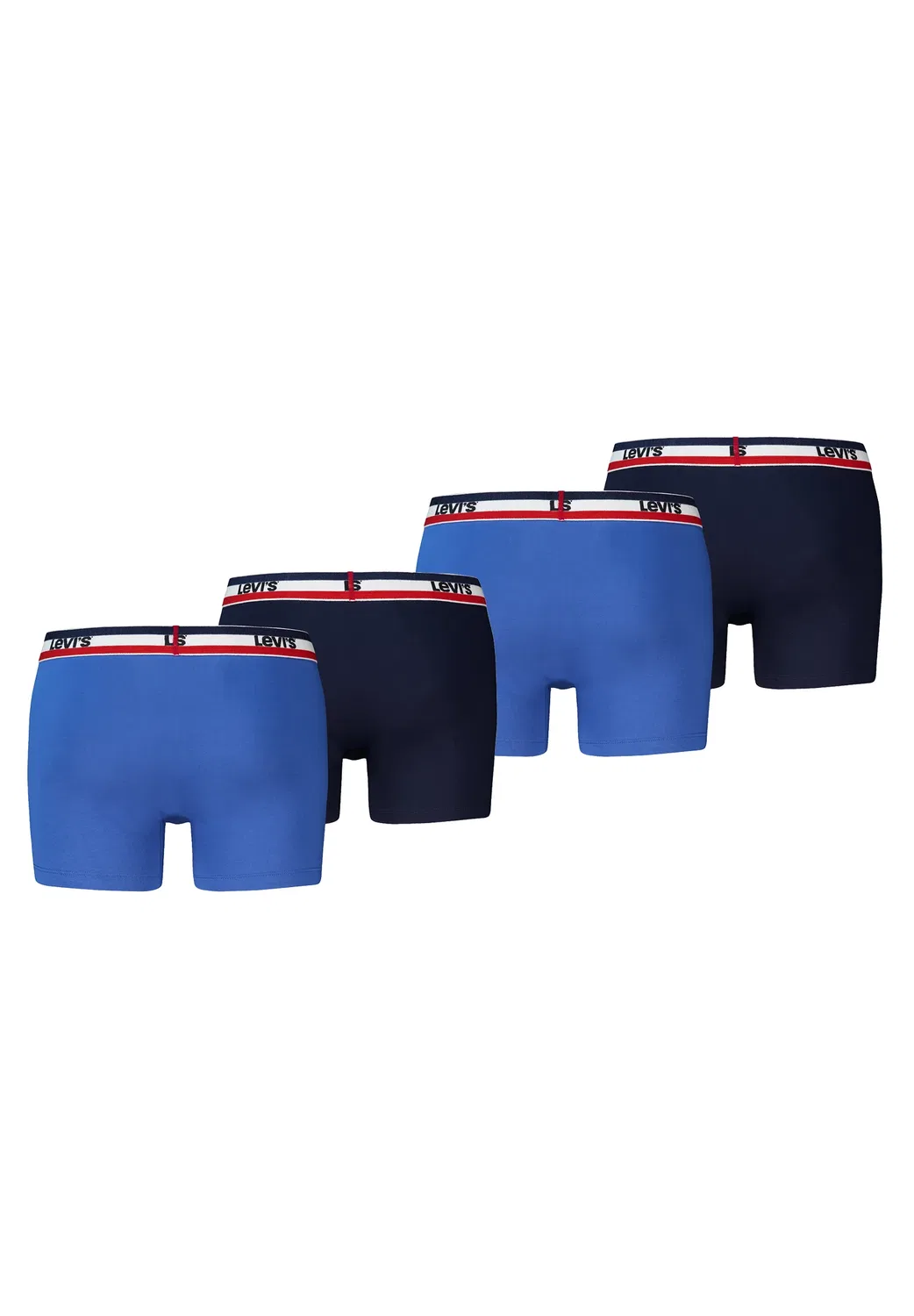 Мужские боксеры Levi's REPEAT SPW LOGO BOXER BRIEF 4P, Navy/Blue — фото 2