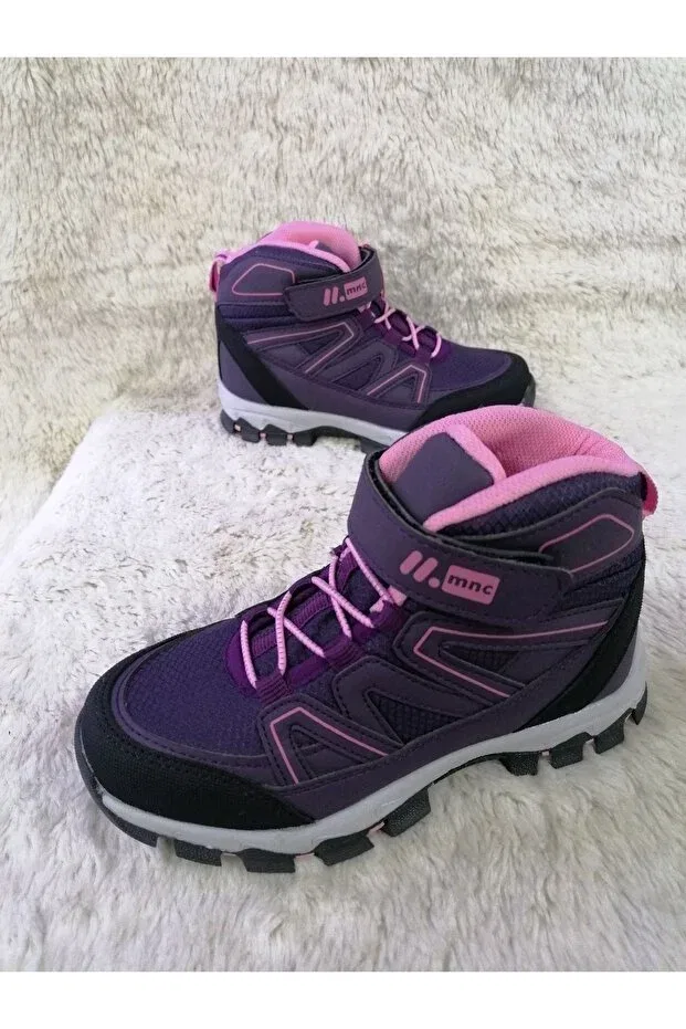 Детские ботинки для девочек с принтом Özgür Kids, Purple Pink — фото 2