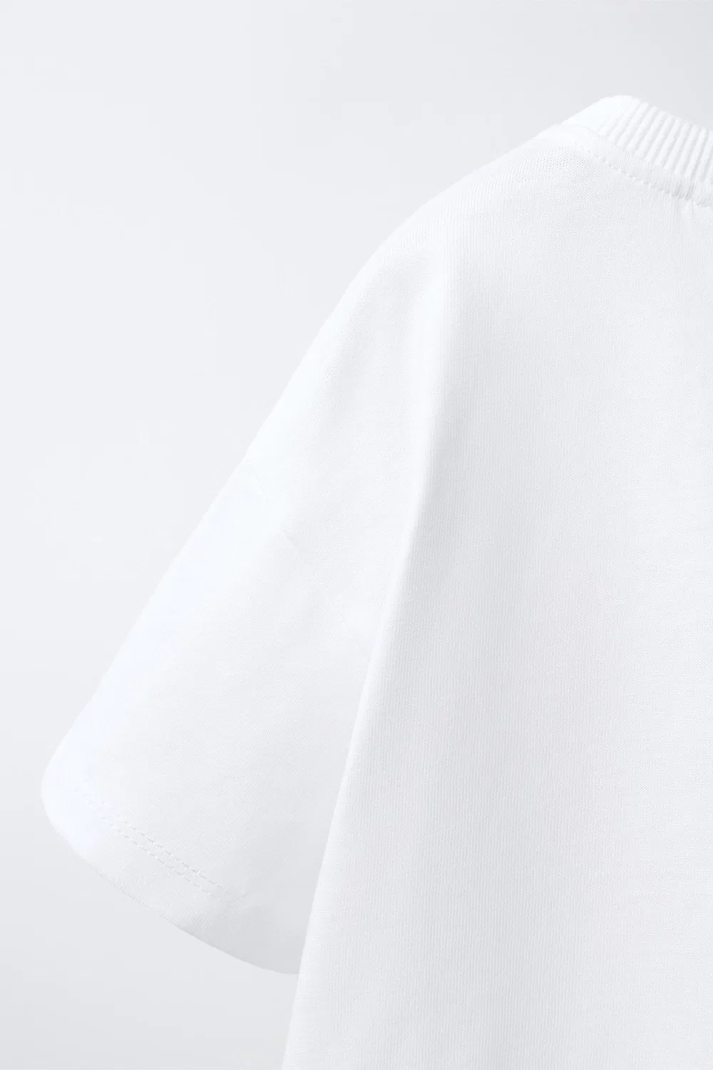 Вязаная крючком футболка с цветочным принтом и карманом ZARA, White — фото 4