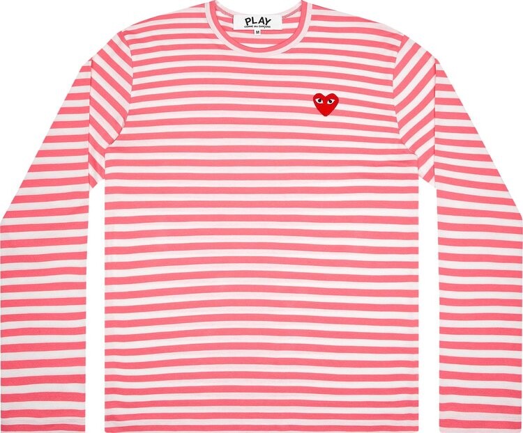 

Рубашка Comme des Garçons PLAY Pastelle Striped Long-Sleeve Shirt 'Pink', розовый