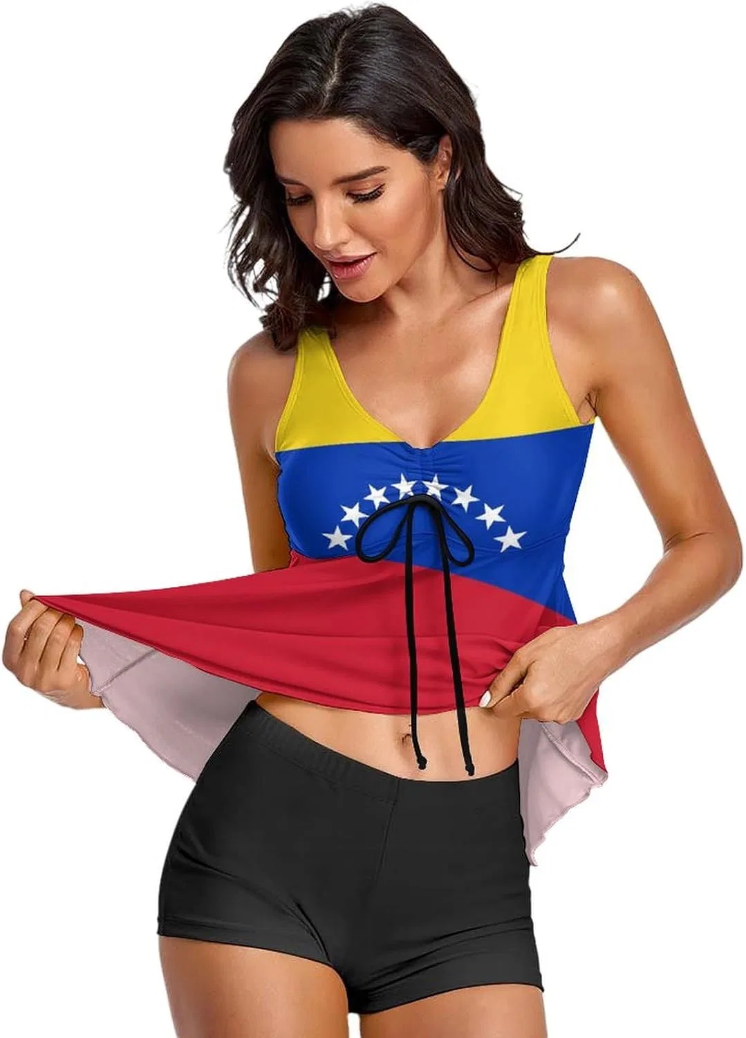 Женский танкини-купальник с шортами Venezuela Flag, Venezuela Venezuelans Flag — фото 2