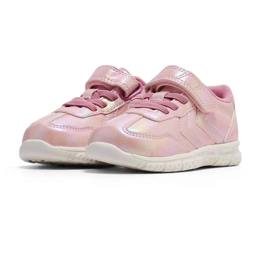 Детские кроссовки для девочек с металлическим верхом Crosslite Metallic 2.0 Hummel, Pink — фото 2