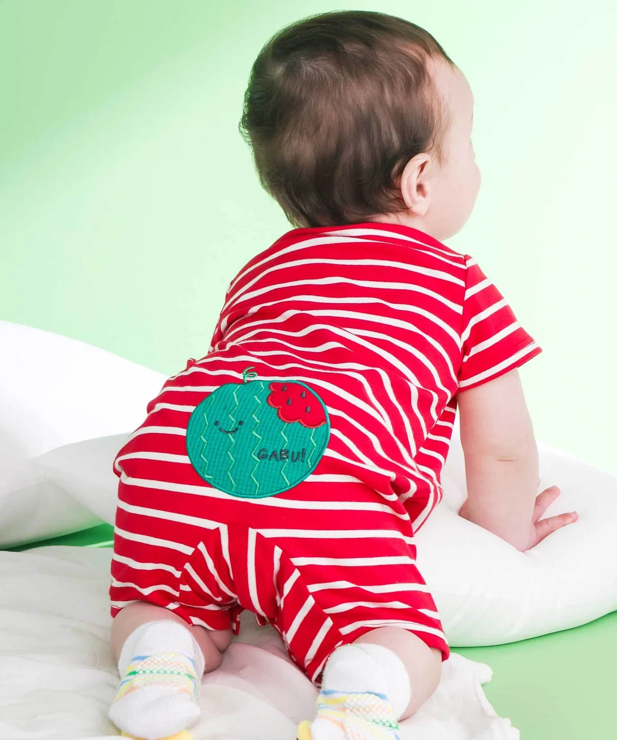 Детский боди-комбинезон с фруктовым патчем и принтом, модель Fruit Patch SLAP SLIP BABY, Red