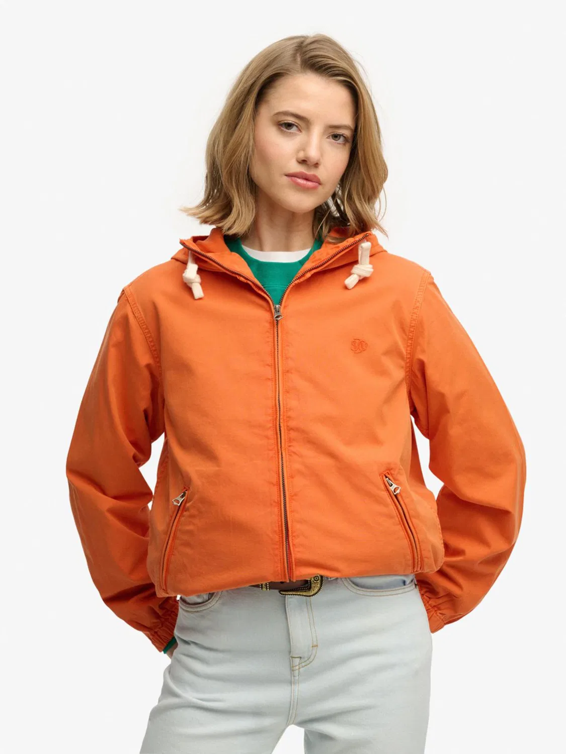 Куртка на молнии с капюшоном, свободный крой Superdry Orange — фото 2
