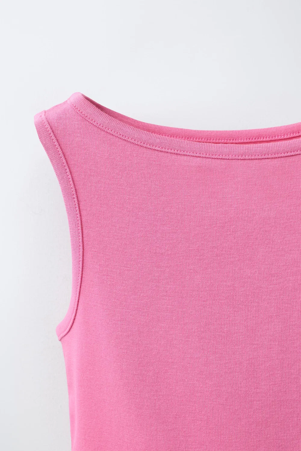 Однотонный топ из смеси модала ZARA, Pink — фото 3