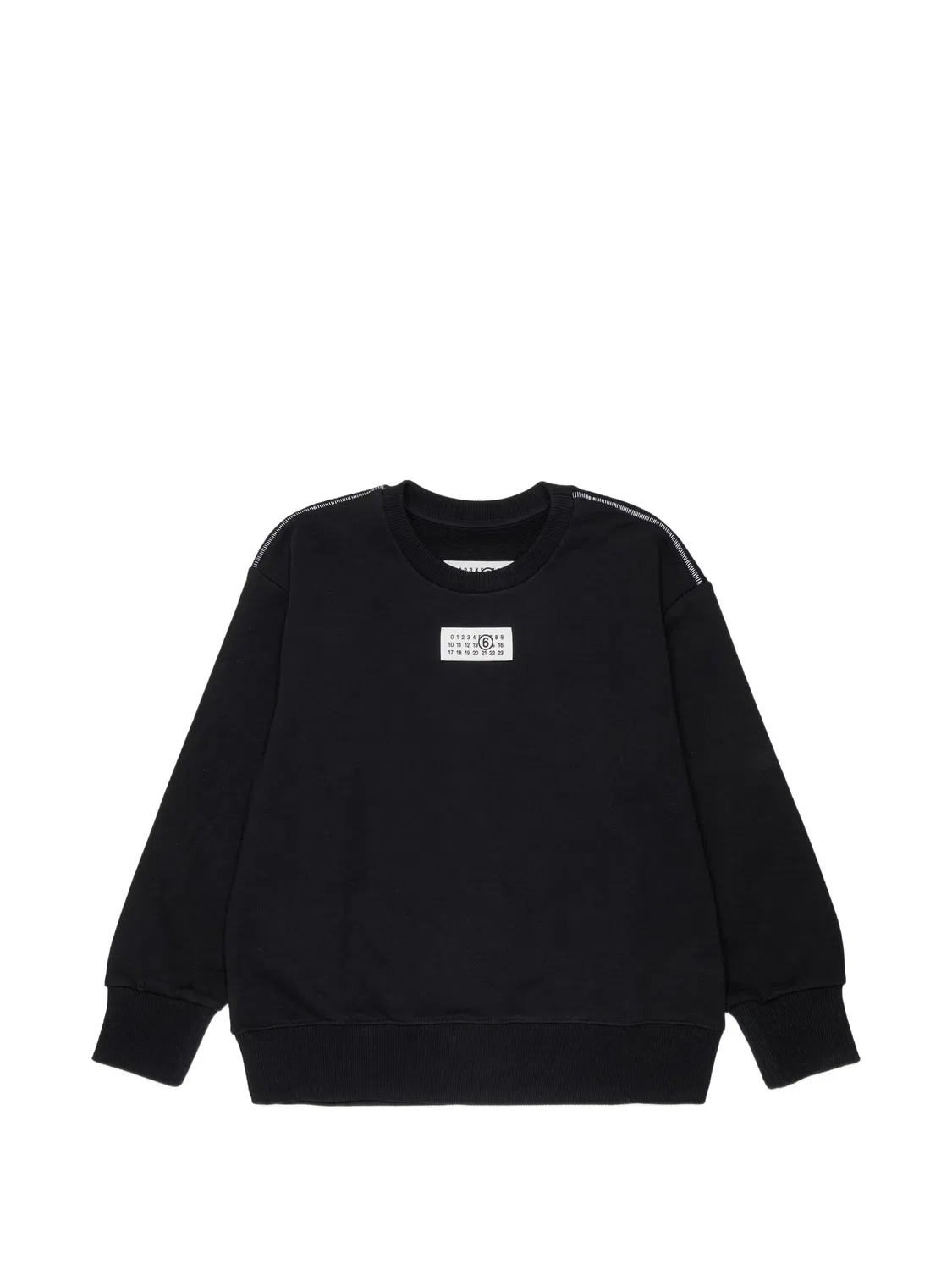 Толстовка с нашивкой-логотипом, черная MM6 Maison Margiela, черный