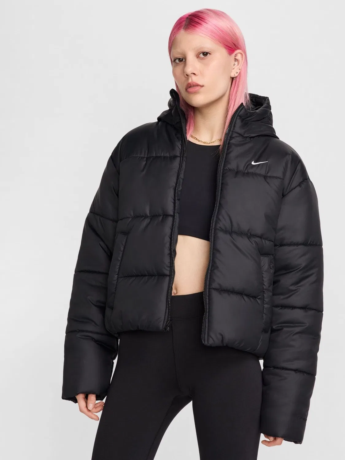 Куртка пуховик Nike Sportswear Classic Puffer Therma-FIT, черный