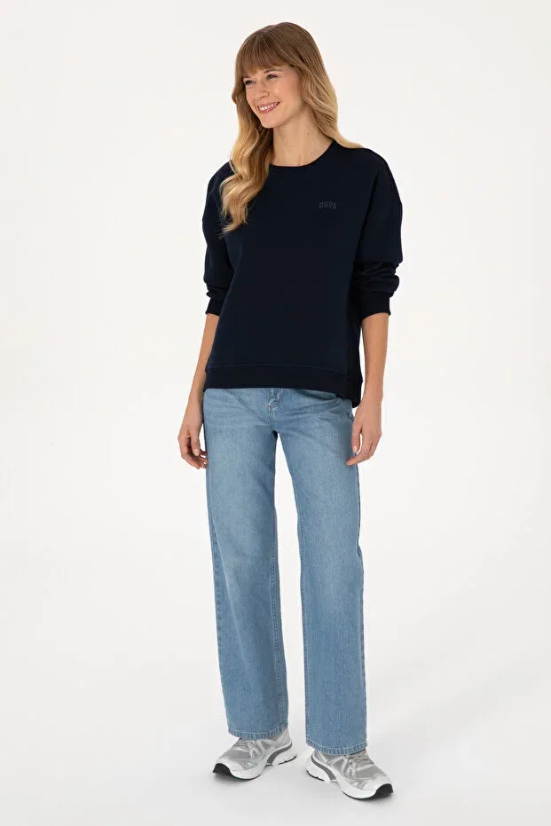 Женские свитшот с длинным рукавом U.S. Polo Assn., Navy Blue — фото 4