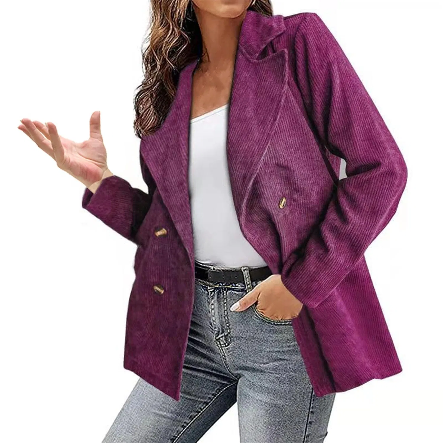 Женское пальто с текстурой Wool Coat, Red