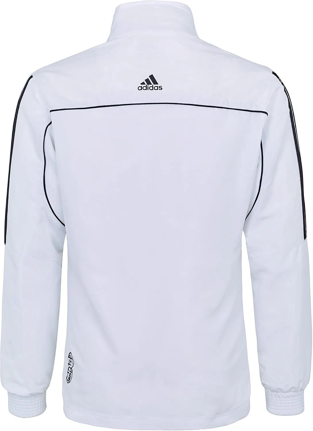 Мужская куртка спортивная с длинным рукавом adidas, белый/чёрный — фото 2