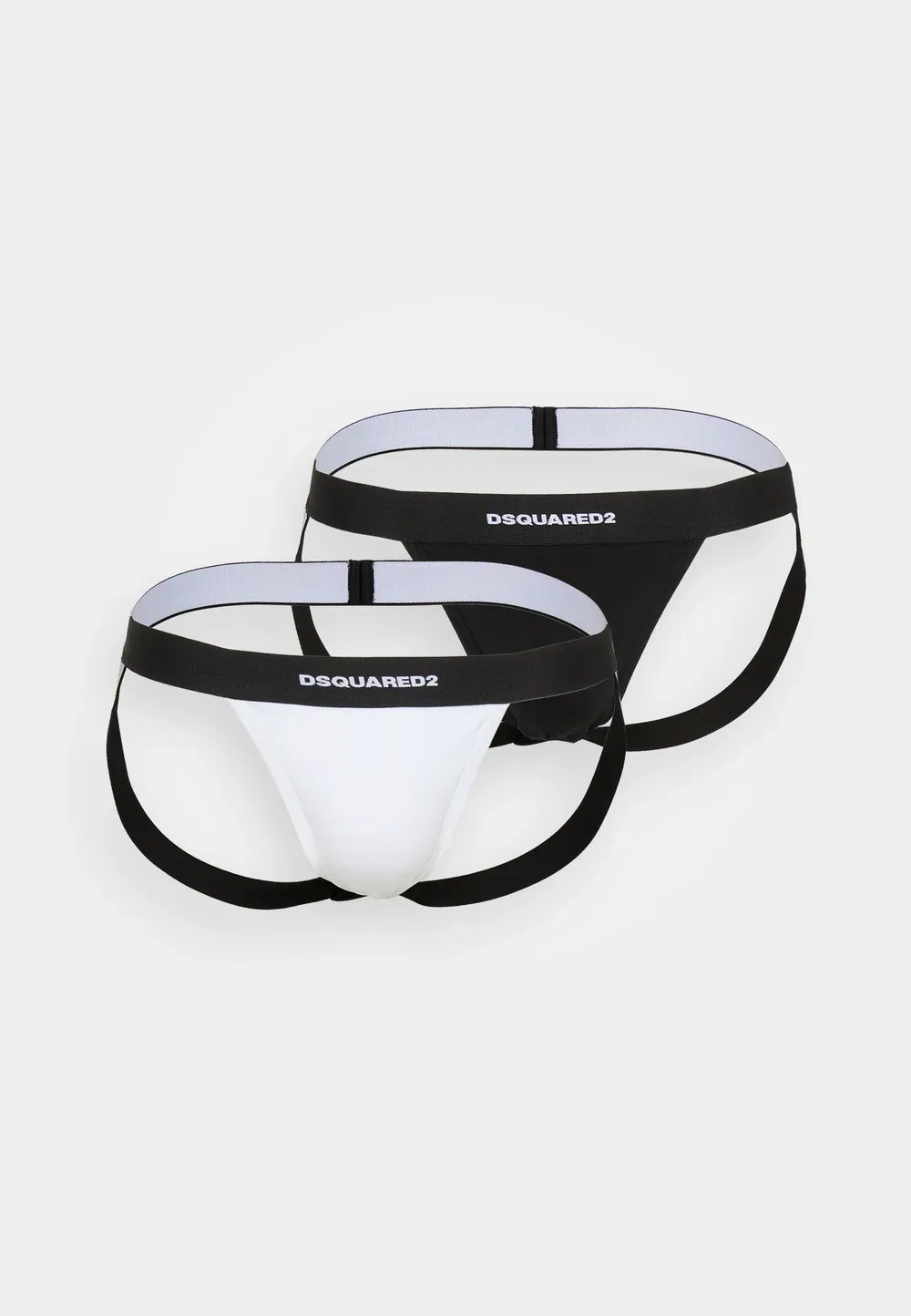 Новый базовый бандаж с логотипом, комплект из 2 штук - бандаж Dsquared2, Black/White — фото 3