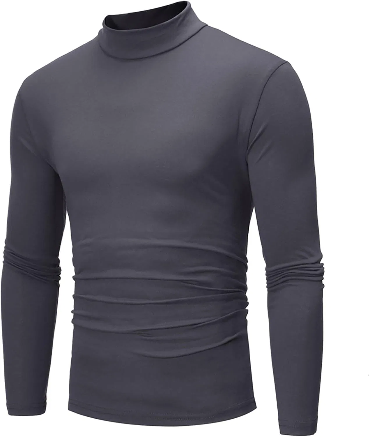 Мужская водолазка slim fit повседневная, Dark Gray