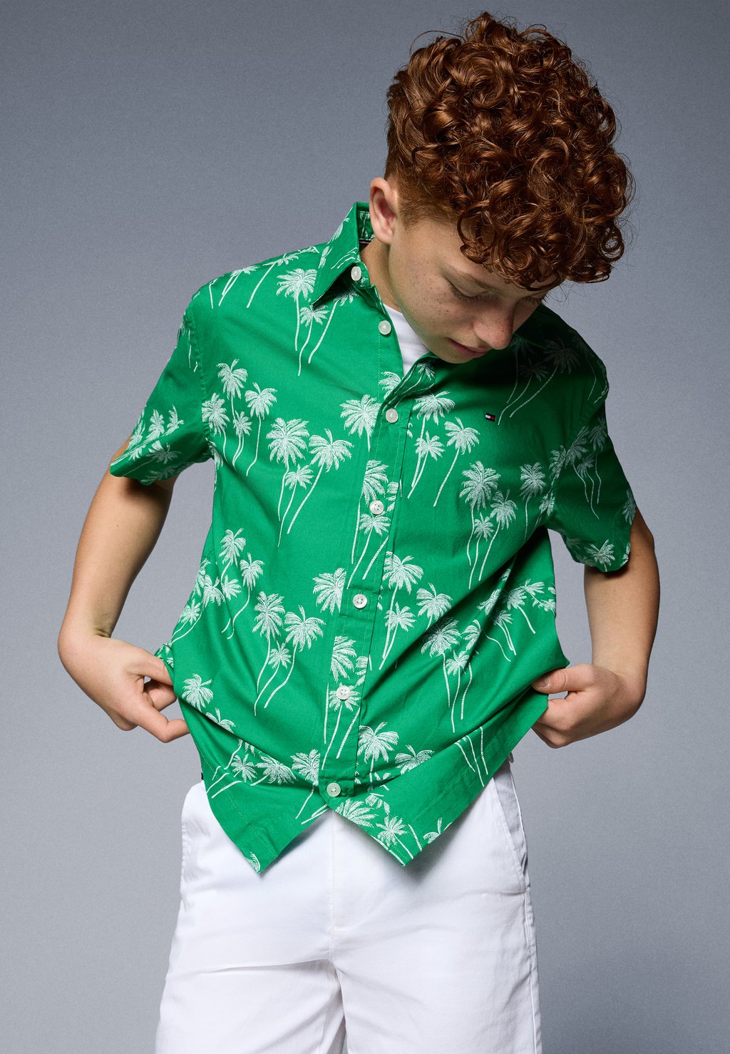 

Рубашка STRETCH PRINTED SHIRT Tommy Hilfiger, зеленый