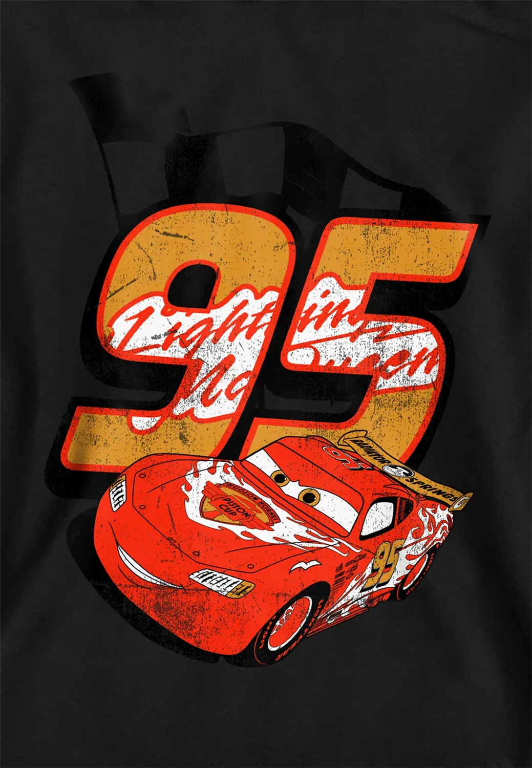 Детский худи с принтом Lightning McQueen 95 Disney, Black — фото 2