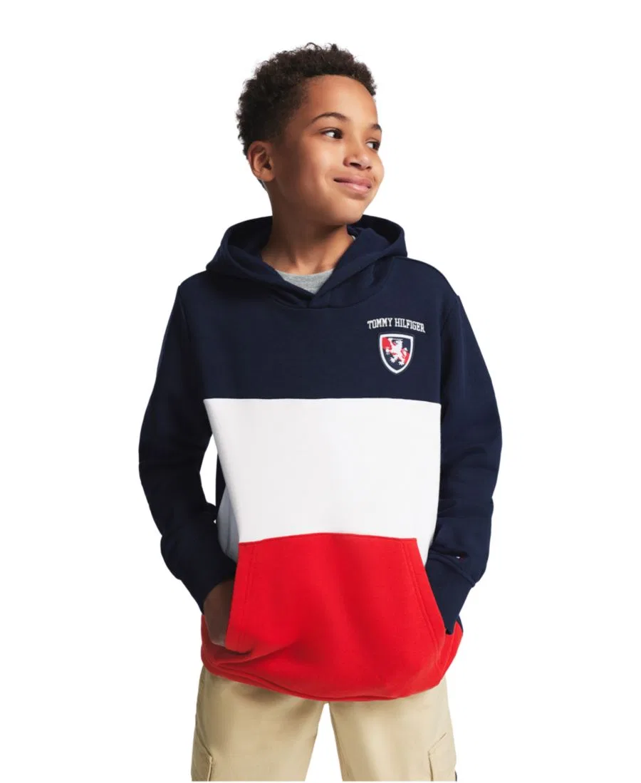 Худи с цветовыми блоками и логотипом Tommy Hilfiger, Navy Blazer