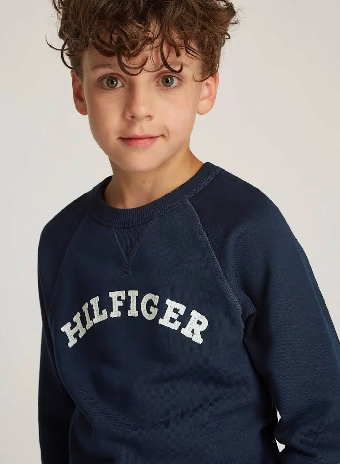 Свитшот с логотипом Monotype Tommy Hilfiger, темно-синий