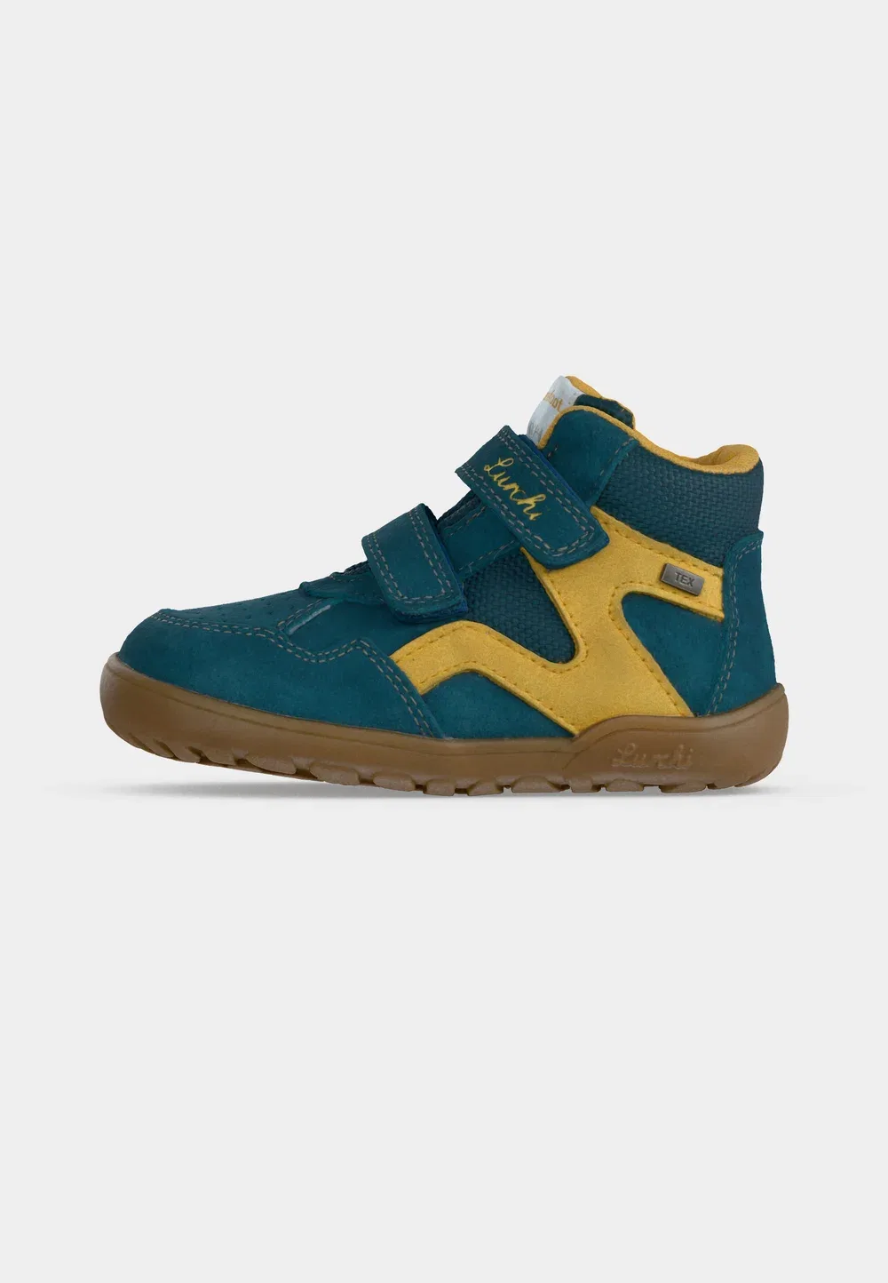 Унисекс кроссовки Jarven barefoot-tex - высокие Lurchi, Petrol/Yellow — фото 2