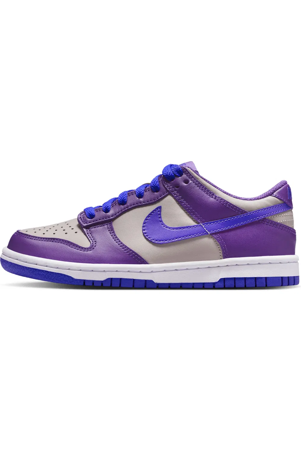 Детские кроссовки баскетбольные Dunk Low Nike, Grey/Grape/White/Violet — фото 2