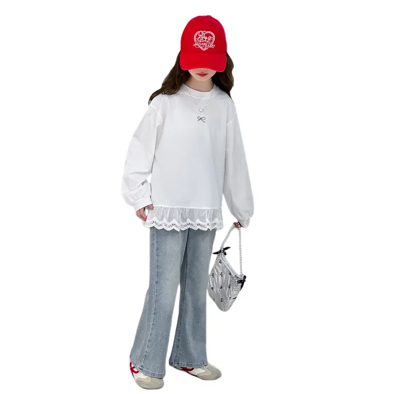 Детская футболка с круглым вырезом Lanza, White