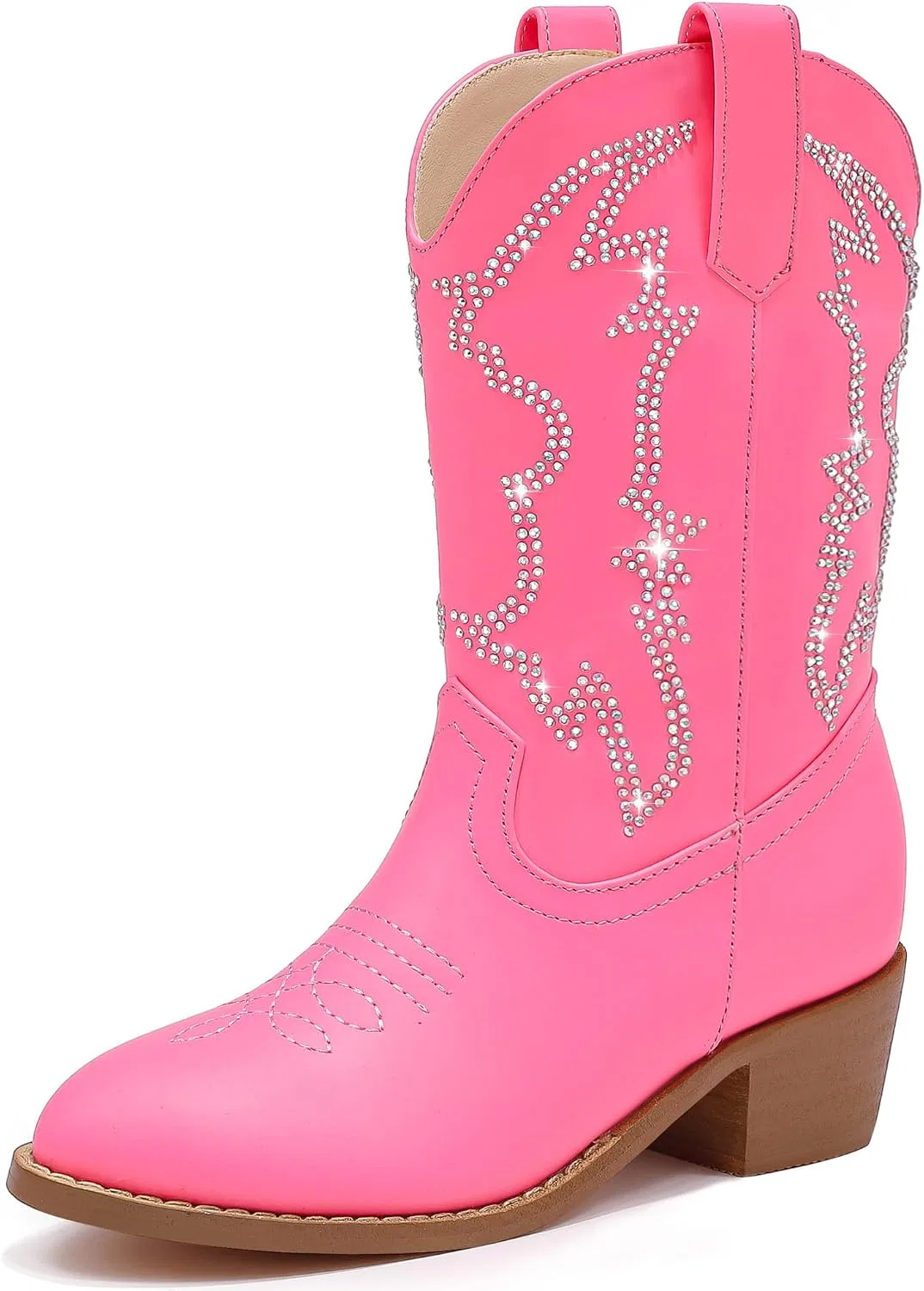 Детские сапоги для девочек с принтом LAURMOSA, Rhinestone Fuchsia