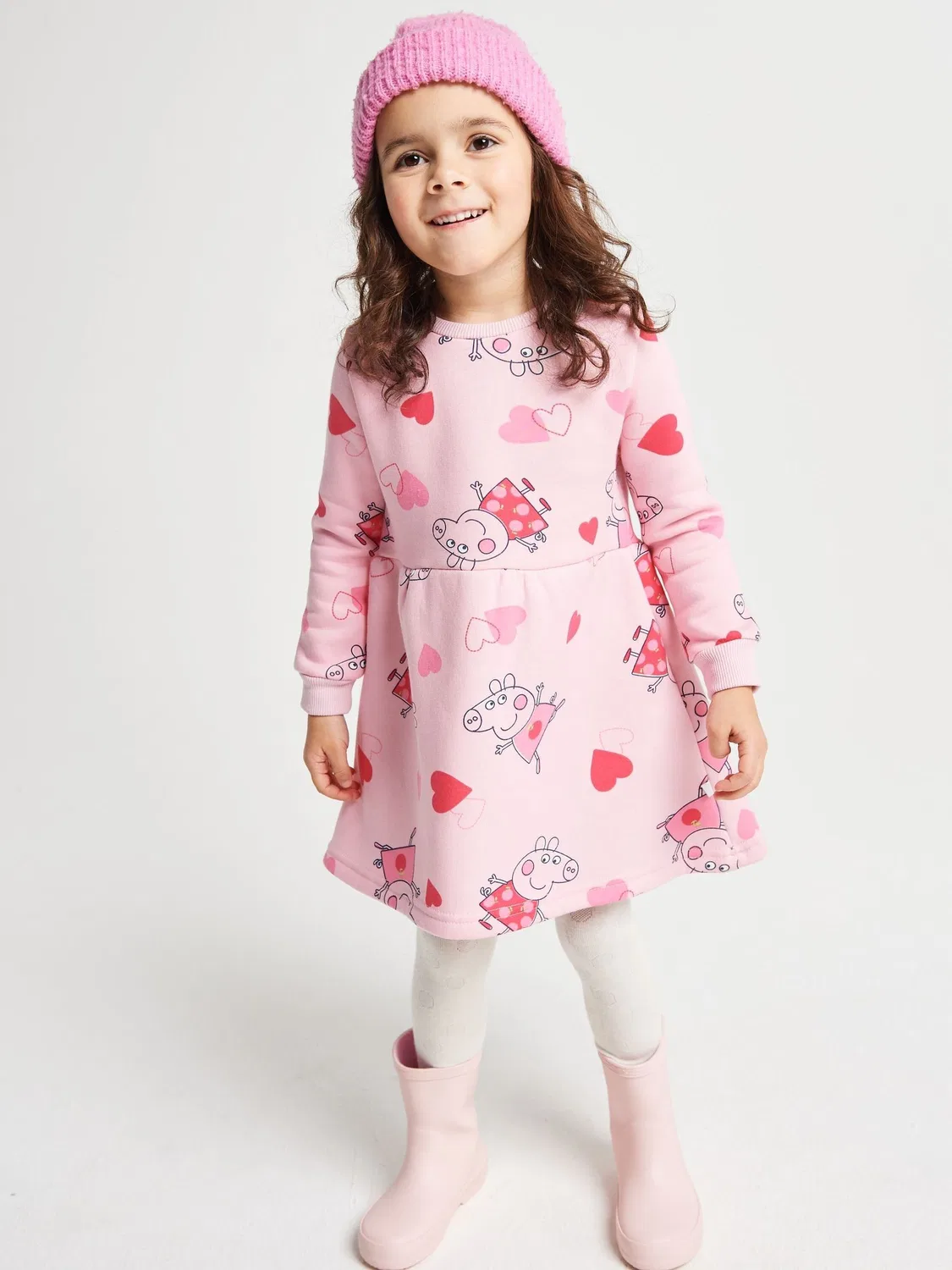 Платье детское с принтом Peppa Pig Brand Threads, розовый