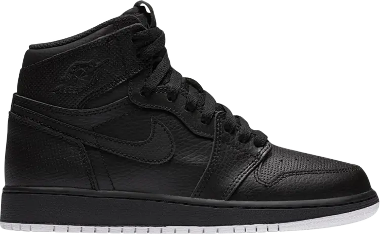 

Кроссовки Air Jordan 1 Retro High OG GS Black Perforated, черный