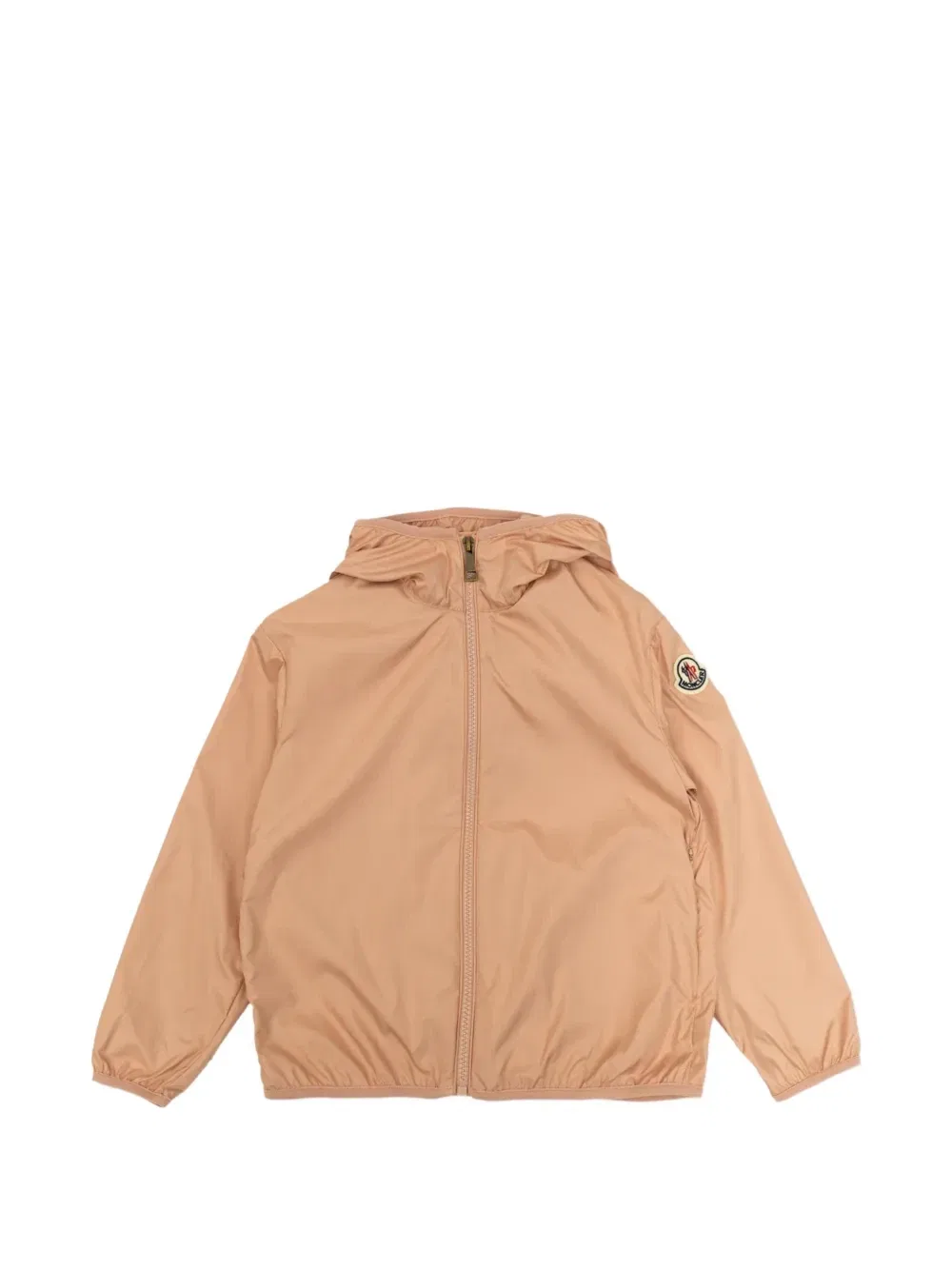 Куртка с капюшоном с логотипом-нашивкой Moncler Enfant, оранжевый