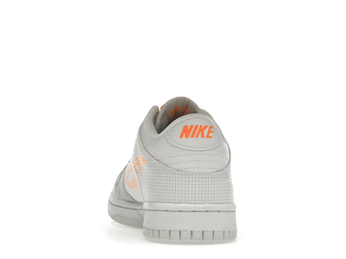 Детские кроссовки с 3D-свушем Nike Dunk Low SE, White/Pure Platinum/Total Orange — фото 4