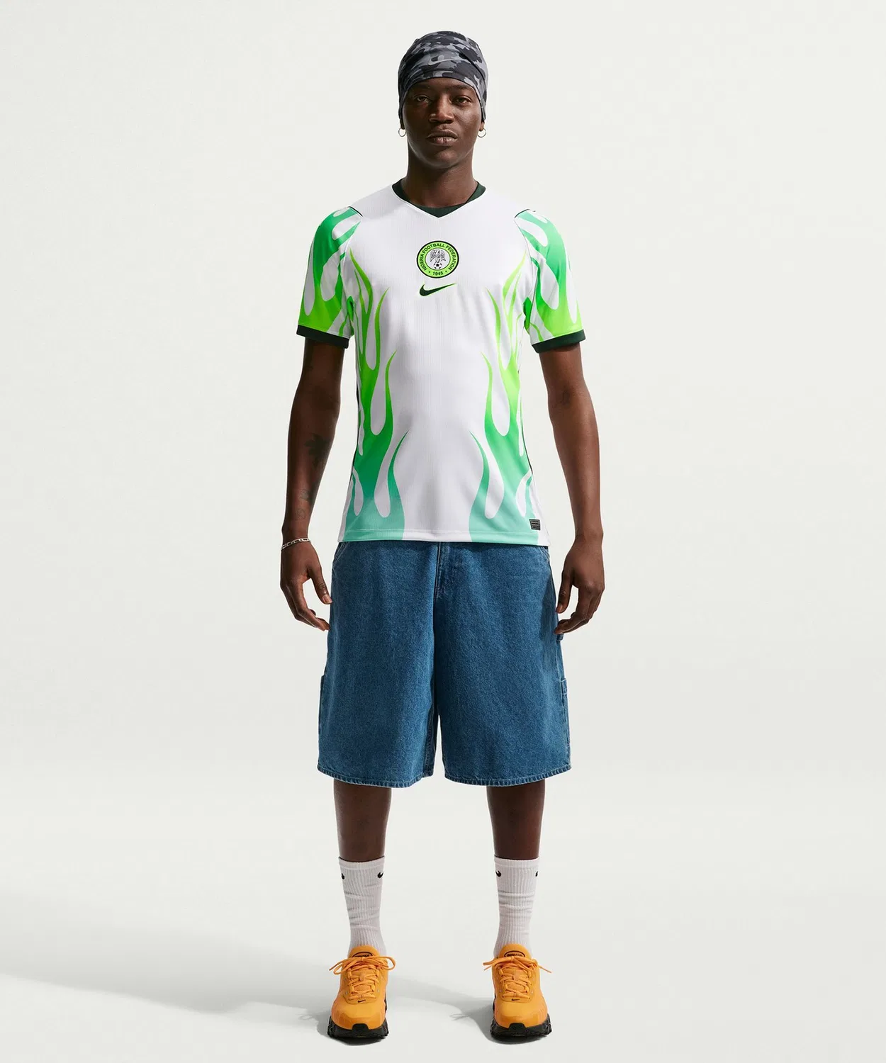Мужская футболка из полиэстера с принтом Nike NFF Dri-FIT Jersey SS Stadium Away NIKE, White — фото 2