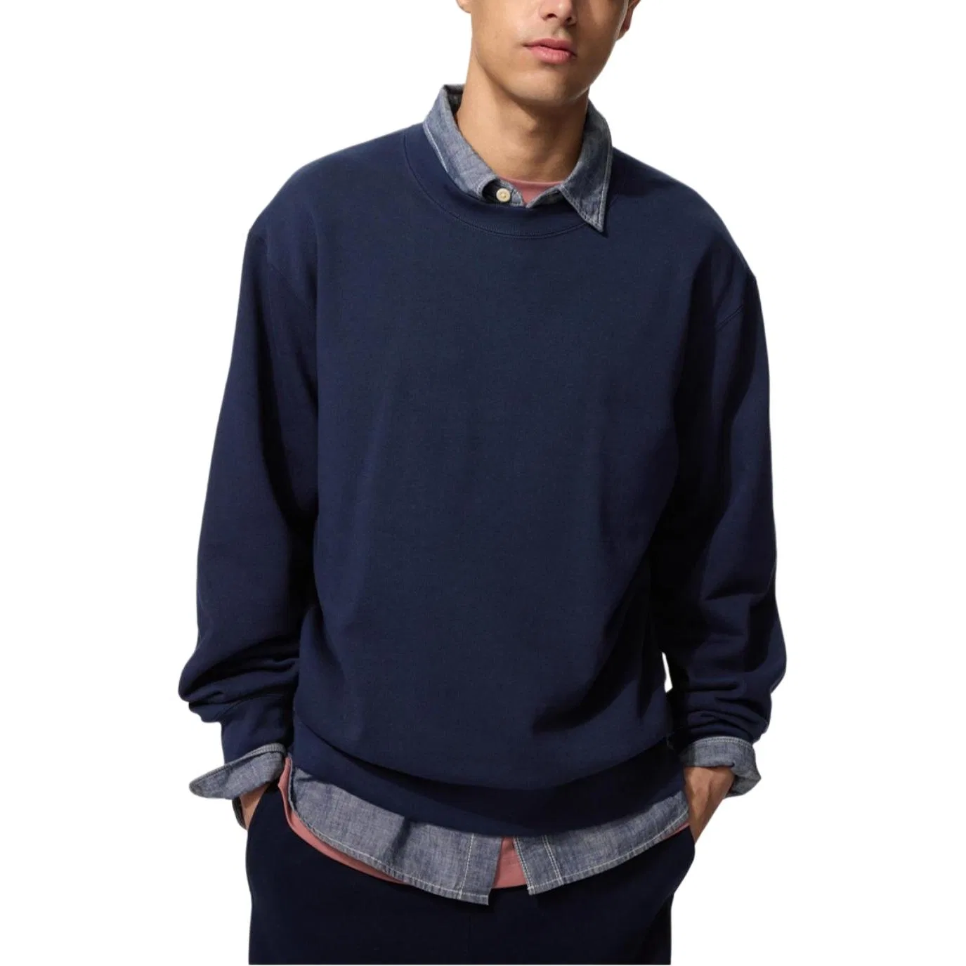 Детский свитшот с круглым вырезом UNIQLO, Navy Blue
