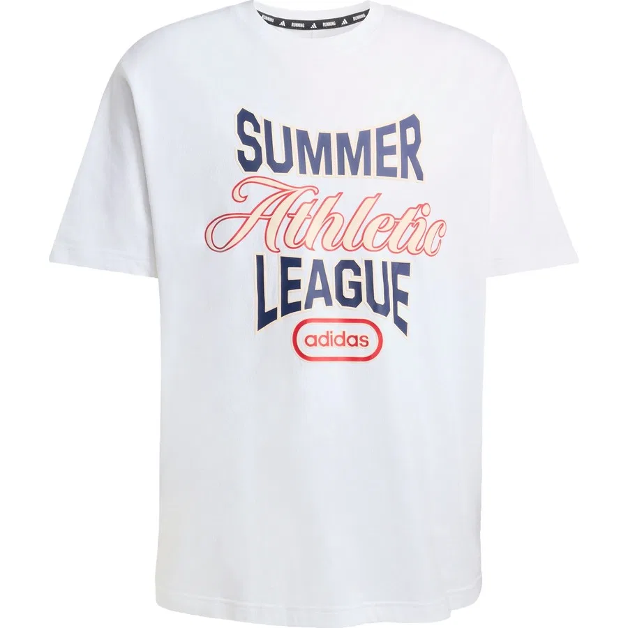 Футболка спортивная с принтом Summer League Varsity adidas, Белый — фото 3