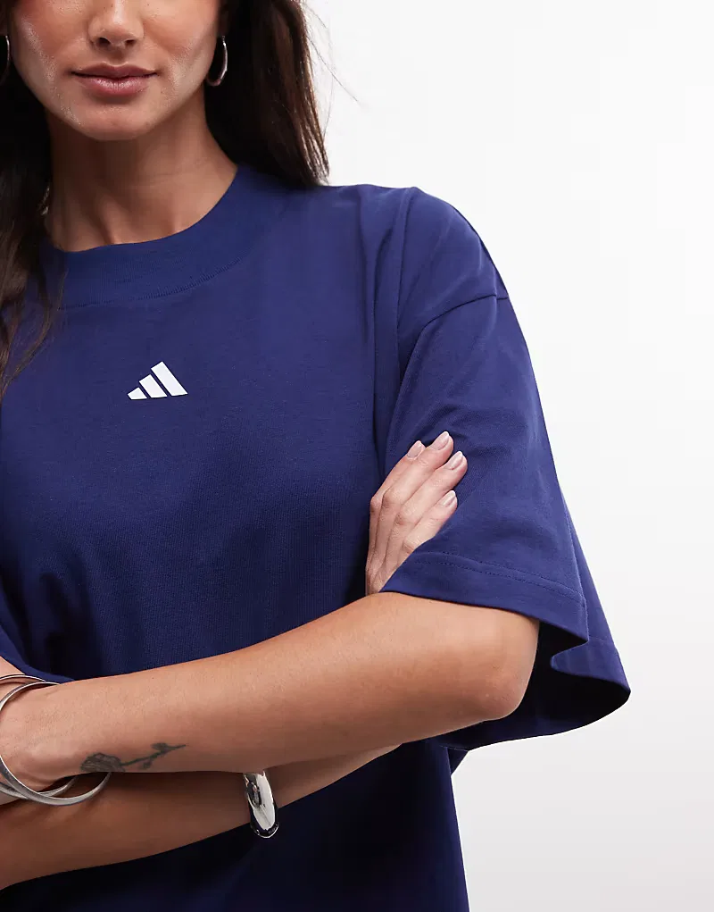 Футболка Adidas Performance Three Stripes Studios, темно-синий — фото 3