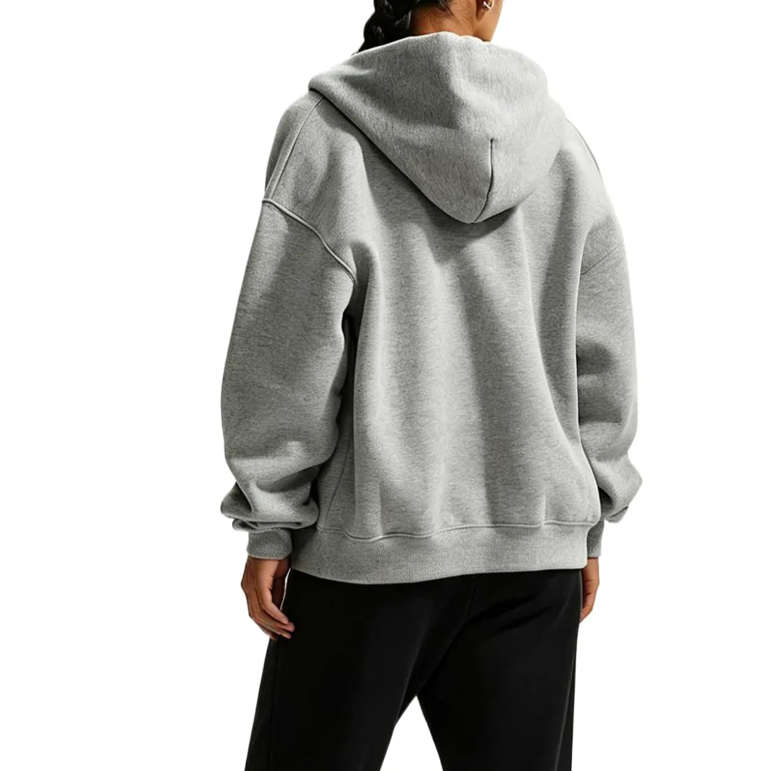 Женский свитшот с капюшоном Nike, Dark Gray/Sail White — фото 3