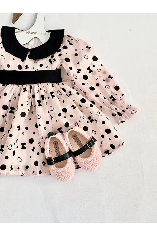 Детское платье с длинным рукавом Minnie dress Bihayalbiçocuk, Pink-Black — фото 2
