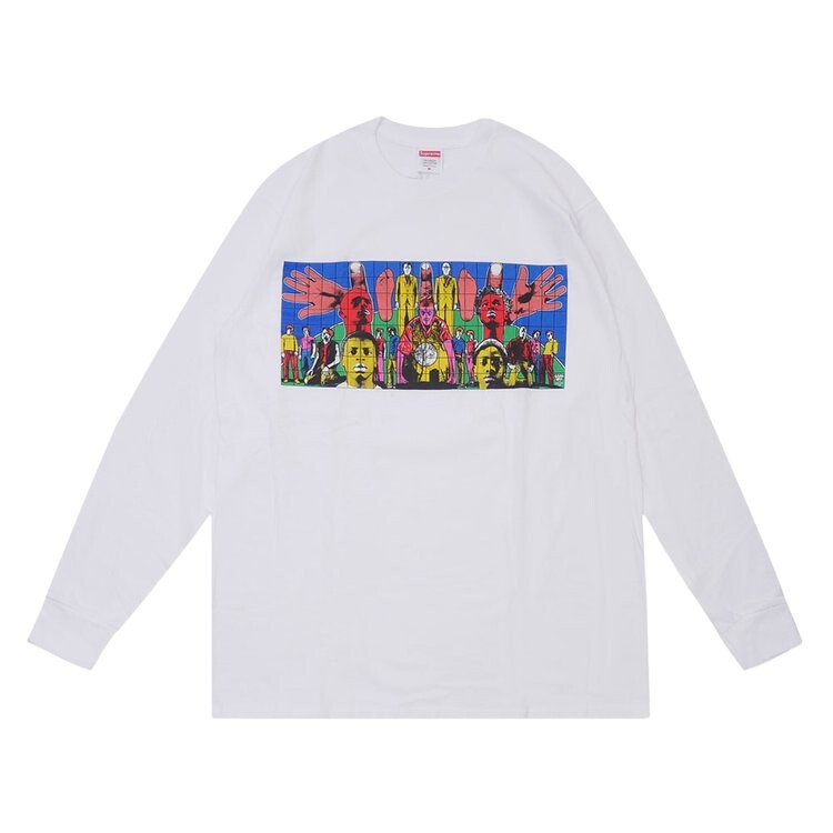 

Лонгслив Supreme Gilbert and George DEATH AFTER LIFE Long-Sleeve Tee 'White', белый