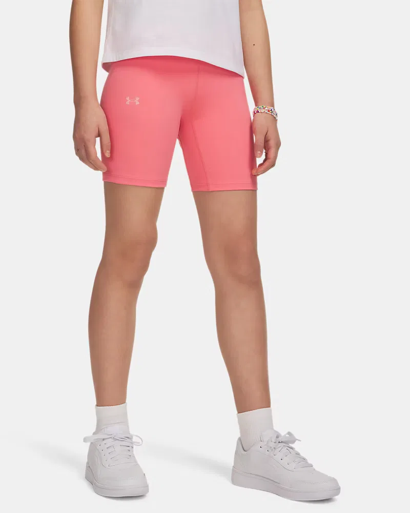 Велошорты детские с внутренним швом 16,5 см, влагоотводящие, UA Motion UnderArmour, Bittersweet Pink/Posh Pink